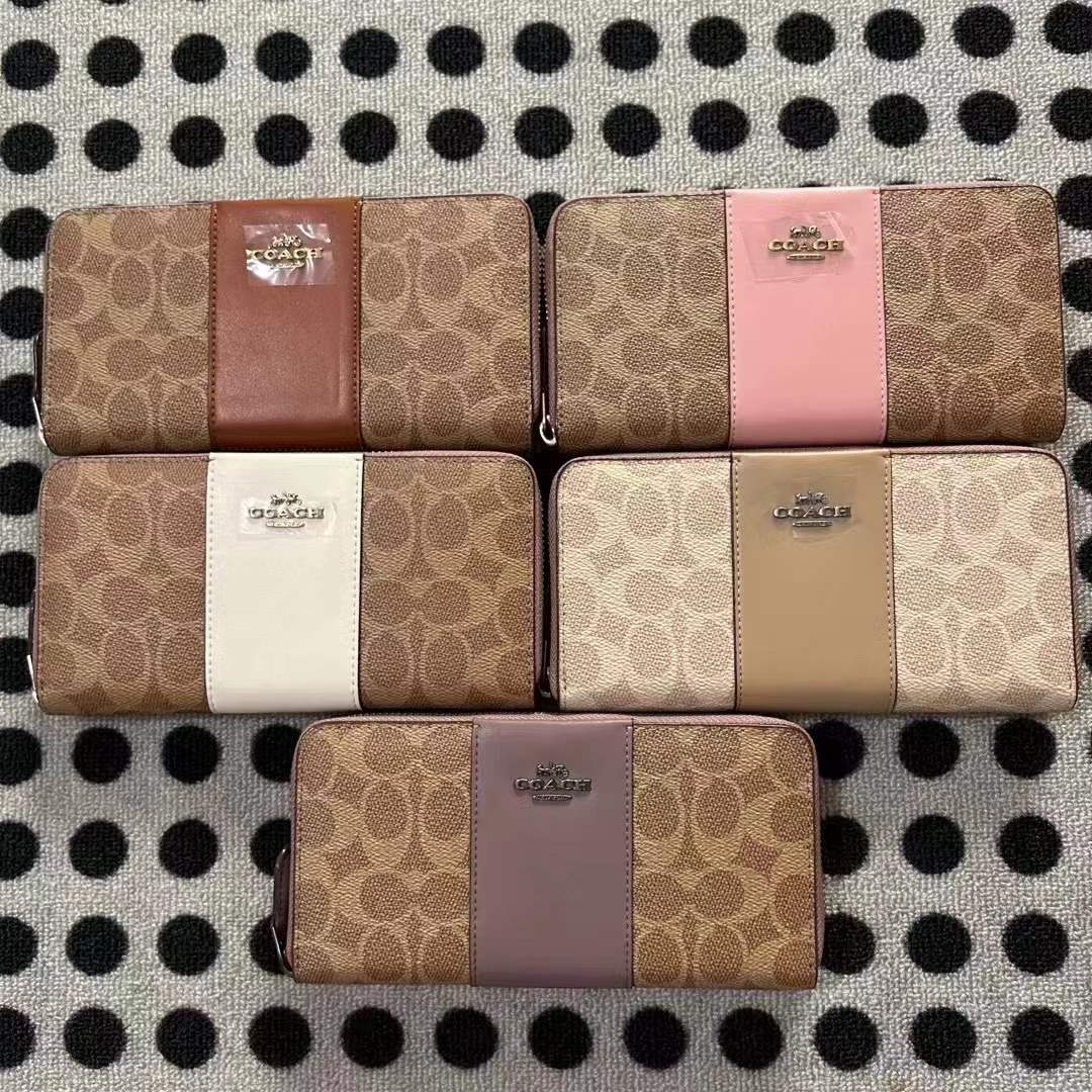 Women Handbag 31546 Accordion Zip Signature Purse Long Wallet