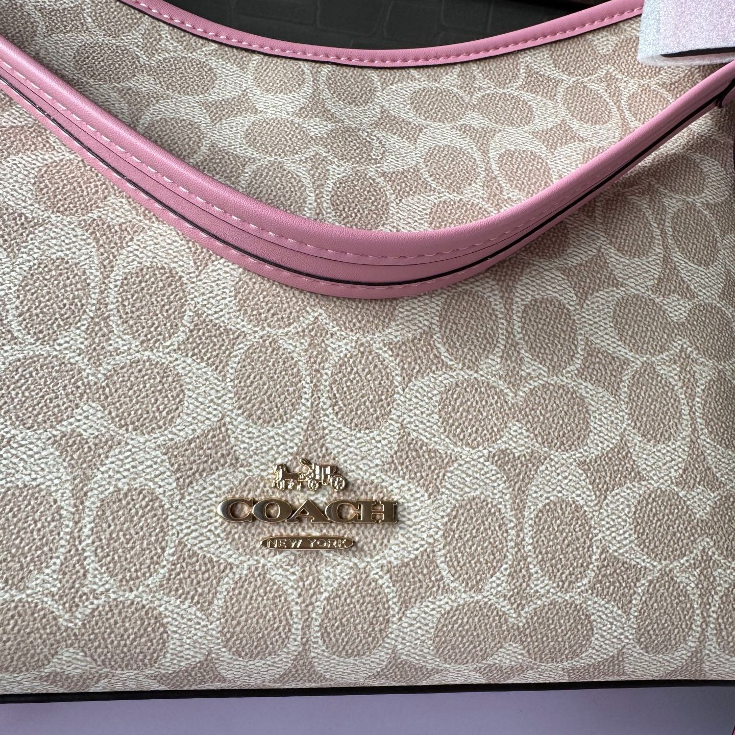 Women handbag CDQ14 Laurel Signature Canvas Heart Charm Shoulder Bag
