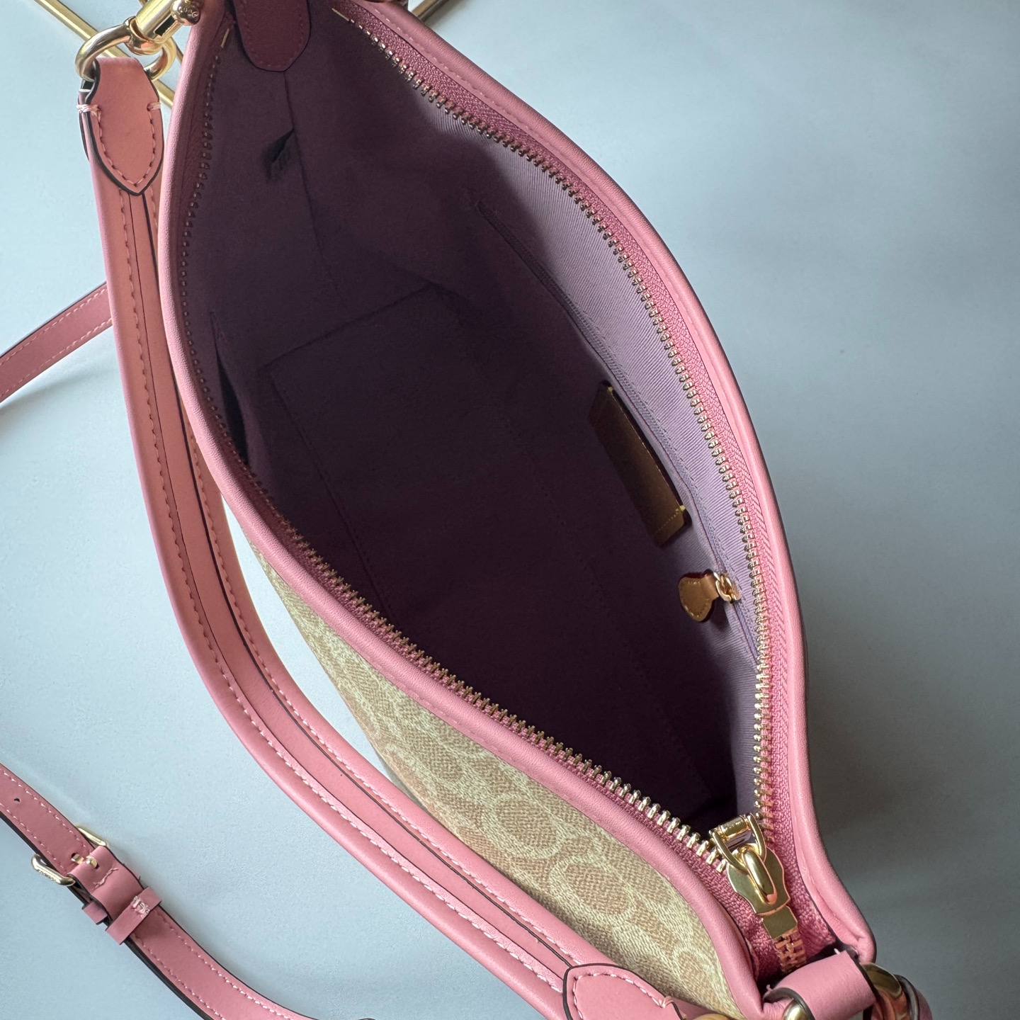 Women handbag CDQ14 Laurel Signature Canvas Heart Charm Shoulder Bag