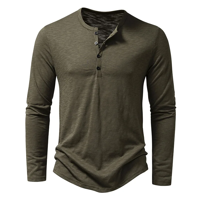 Enzo Cotton Henley Shirt
